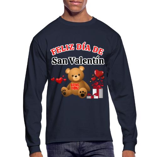 Valentine's Day Celebration Bears Love Hearts. - Men's Long Sleeve T-Shirt