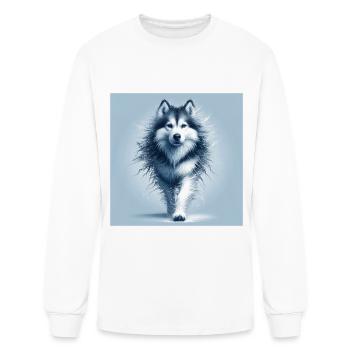 Husky - Men's Long Sleeve T-Shirt - white - Front