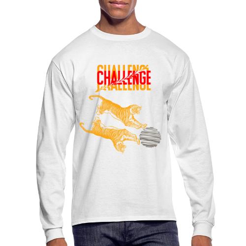 Double tiger fashion, jungle feline animals. - Men's Long Sleeve T-Shirt