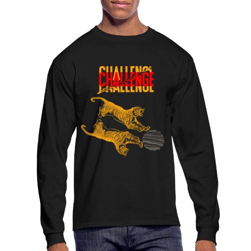 Double tiger fashion, jungle feline animals. - Men's Long Sleeve T-Shirt