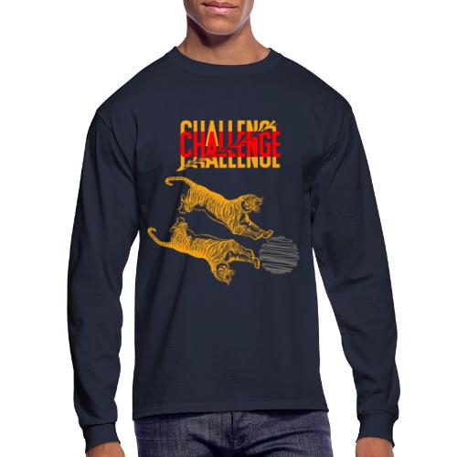 Double tiger fashion, jungle feline animals. - Men's Long Sleeve T-Shirt