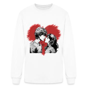 Manga Couple in Love - Men's Long Sleeve T-Shirt - white - Front