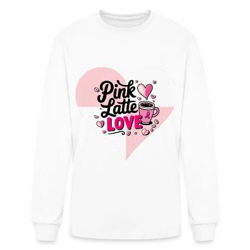 Pink Latte Love - Men's Long Sleeve T-Shirt - white - Front