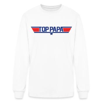 TOP PAPA - Men's Long Sleeve T-Shirt - white - Front