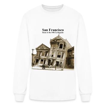 San Francisco 1906 Earthquake Illustration URM - Men's Long Sleeve T-Shirt - white - Front
