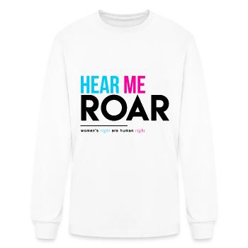 Hear Me Roar Fitted Scoop T Shirt - Men's Long Sleeve T-Shirt - white - Front