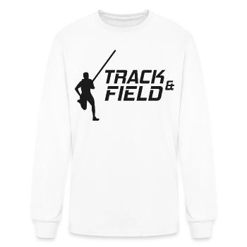 Pole Vault Vaulting Vaulter Jump Track and Field - Men's Long Sleeve T-Shirt - white - Front