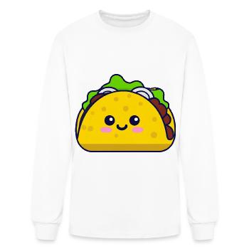 Kawaii doner kebab design - Men's Long Sleeve T-Shirt - white - Front