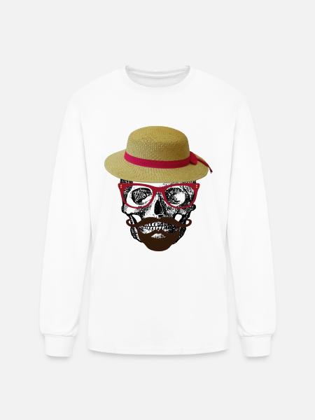 skull's hang out - Men's Long Sleeve T-Shirt - white