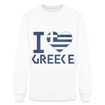 I Love Greece - Men's Long Sleeve T-Shirt - white - Front