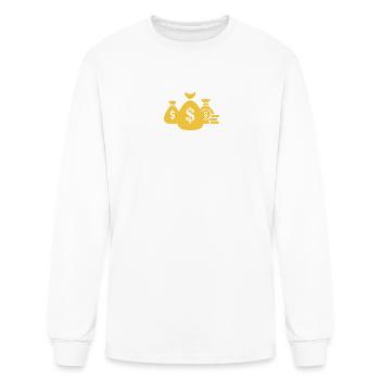 Sacs en or trois cliparts - T-shirt à manches longues Homme - blanc - Devant