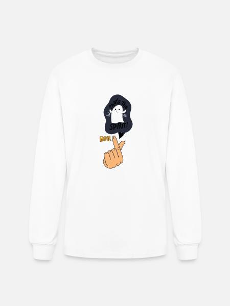 boo - Men's Long Sleeve T-Shirt - white