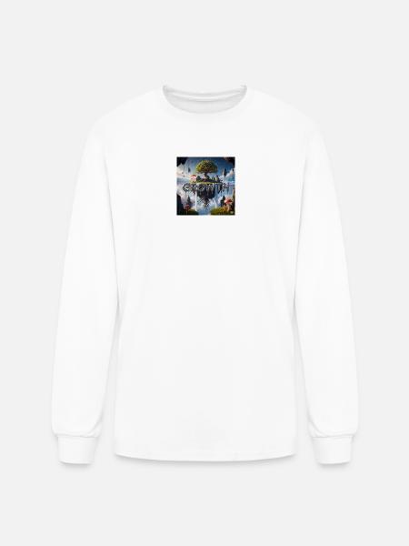 Floating Island Growth Illustration - Men's Long Sleeve T-Shirt - white