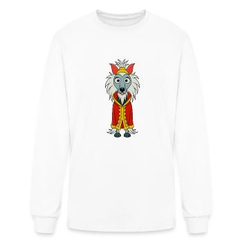 uirky chinois à crête dans une tenue hilarante - T-shirt à manches longues Homme - blanc - Devant