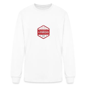 London Stamp - Men's Long Sleeve T-Shirt - white - Front