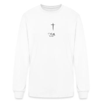 FAITH - Men's Long Sleeve T-Shirt - white - Front
