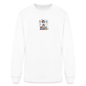 Music Maker Kid Colorful Notes - Men's Long Sleeve T-Shirt - white - Front