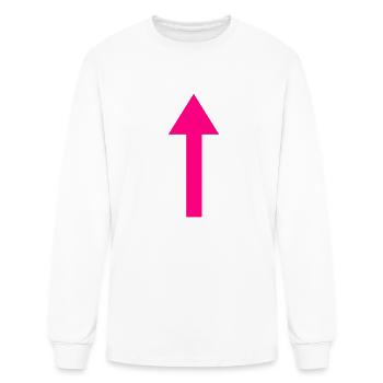 Up Arrow - Men's Long Sleeve T-Shirt - white - Front