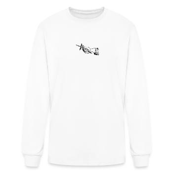 Vintage Hand Holding Dagger Illustration - Classic - Men's Long Sleeve T-Shirt - white - Front