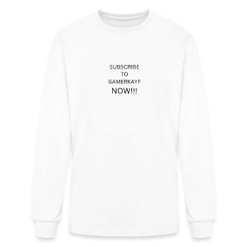 SUBSCRIBE TO GAMERKAYF NOW!!! - Men's Long Sleeve T-Shirt - white - Front