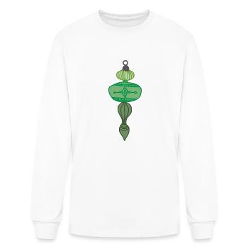 Green Christmas Ornament - Men's Long Sleeve T-Shirt - white - Front
