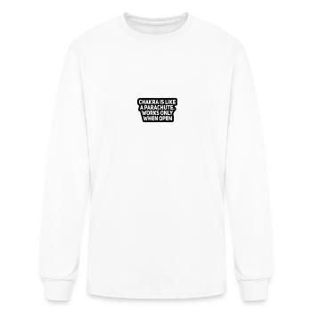 Chakra is like a Parachute - Men's Long Sleeve T-Shirt - white - Front