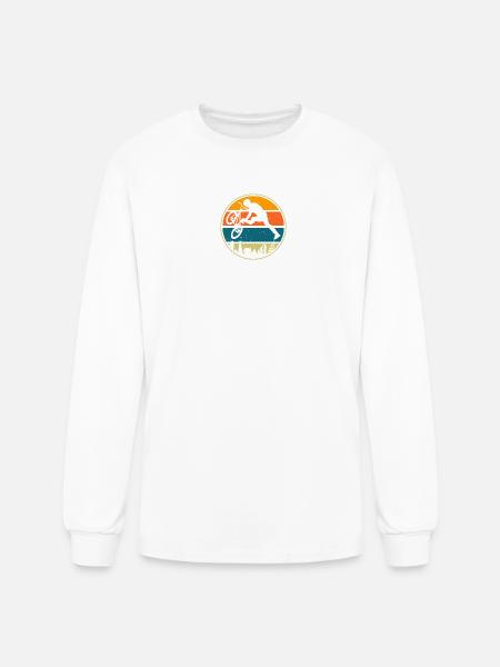 Retro Sunset BMX Rider - Men's Long Sleeve T-Shirt - white