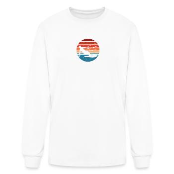 Sunset Kite Surf Silhouette - Men's Long Sleeve T-Shirt - white - Front