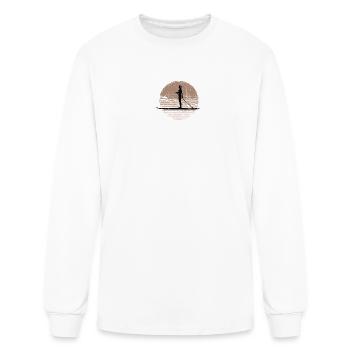 Sunset Paddleboard Silhouette - Men's Long Sleeve T-Shirt - white - Front