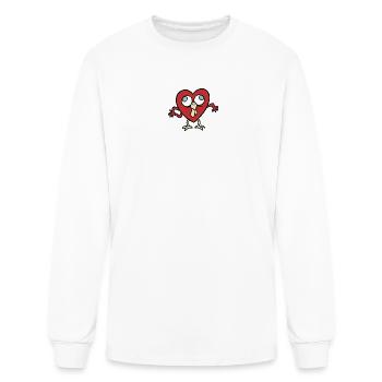 weird turkey heart - Men's Long Sleeve T-Shirt - white - Front