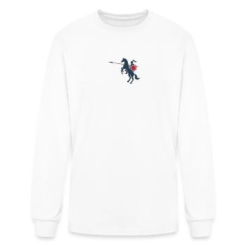 Jousting Knight Silhouette - Men's Long Sleeve T-Shirt - white - Front