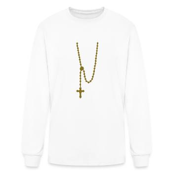 rosary religion_g1 - Men's Long Sleeve T-Shirt - white - Front