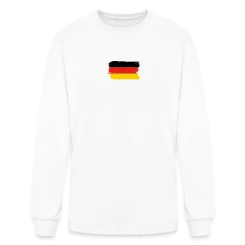 Brushstroke German Flag - Men's Long Sleeve T-Shirt - white - Front