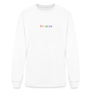 CHAKRA Hashtag - Men's Long Sleeve T-Shirt - white - Front