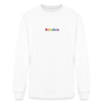 CHAKRA Hashtag - Men's Long Sleeve T-Shirt - white - Front