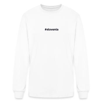 SLOVENIA Hashtag - Men's Long Sleeve T-Shirt - white - Front