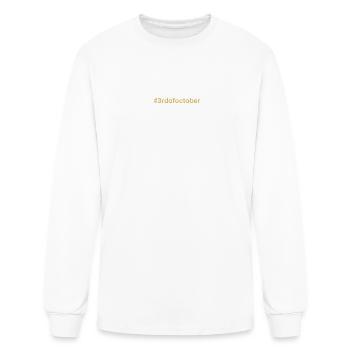born on 3rd October Birthday birth date - Men's Long Sleeve T-Shirt - white - Front