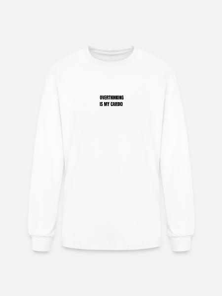 Overthinking Is My Cardio - Men's Long Sleeve T-Shirt - white