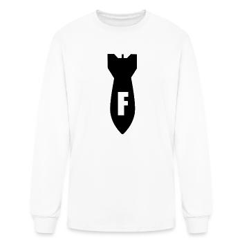 F-Bomb - Men's Long Sleeve T-Shirt - white - Front