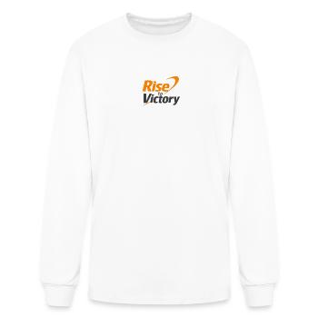 Rise to Victory: Bold Swoosh Emblem - Men's Long Sleeve T-Shirt - white - Front