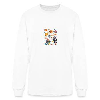 Galactic Elegance: A Celestial Symphony - Men's Long Sleeve T-Shirt - white - Front