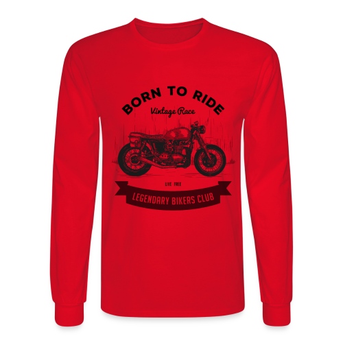 Born to ride Vintage Race T-shirt - Men's Long Sleeve T-Shirt