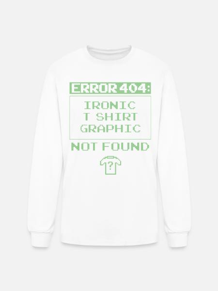 Error 404 - Men's Long Sleeve T-Shirt - white