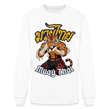 Muay Thai Tiger - Men's Long Sleeve T-Shirt - white - Front