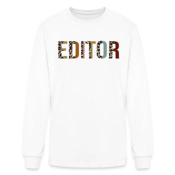 Editor - Men's Long Sleeve T-Shirt - white - Front