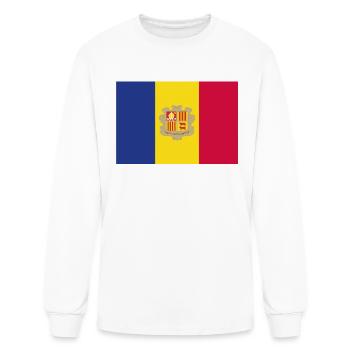 Official Andorra Flag Andorran Country Pride - Men's Long Sleeve T-Shirt - white - Front