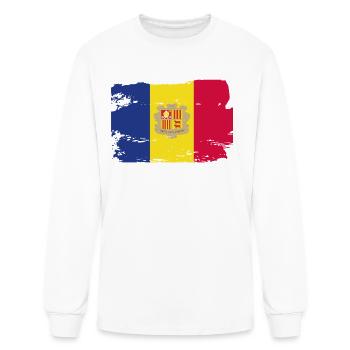 Official Andorra Flag Andorran Country Pride - Men's Long Sleeve T-Shirt - white - Front