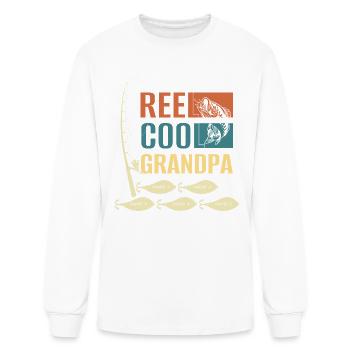 Reel Cool Grandpa Cool Grandpa Fishery Quotes - Men's Long Sleeve T-Shirt - white - Front