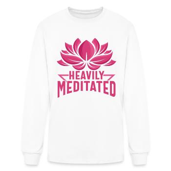 Heavily Meditated Meditation Quotes - Men's Long Sleeve T-Shirt - white - Front