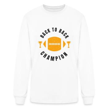 Back to Back Champion Fantasy Football Draft Party - Men's Long Sleeve T-Shirt - white - Front